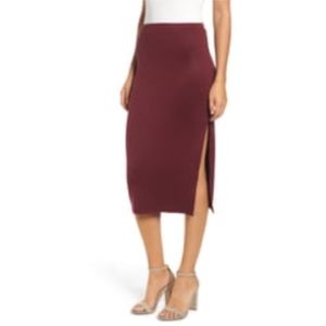 Leith High Slit Midi Skirt